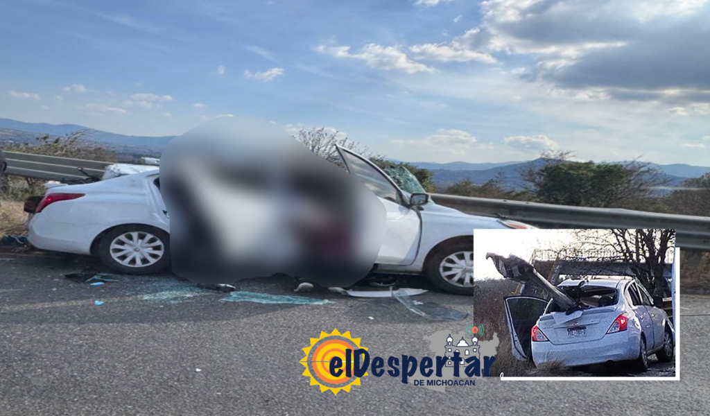 Auto choca contra barrera metálica en la Morelia-Patzcuaro, saldo una ...